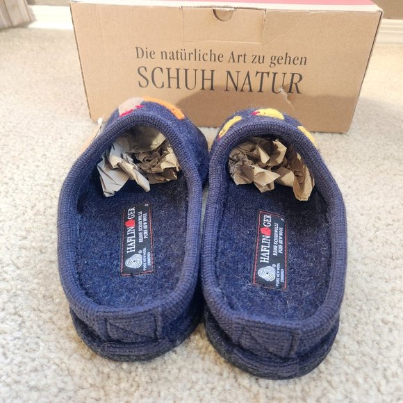NIB Haflinger Gallina wool slippers 38 hen with chicks - Picture 10 of 13